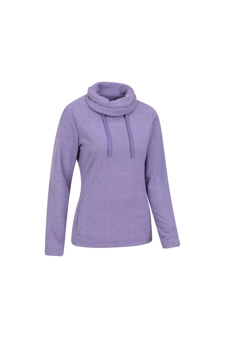 Hebridean Cowl Neck Fleece Top, Alternate, color, Grape