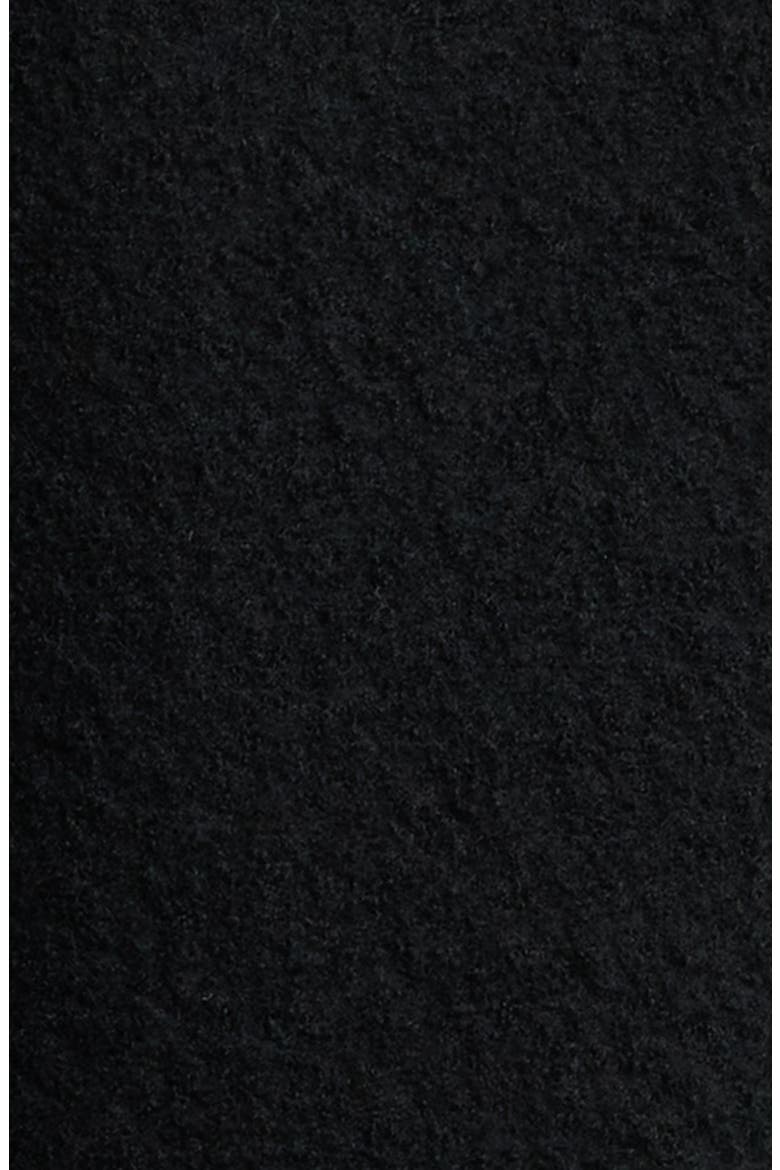 High Collar Wool Felted Coat, Alternate, color, BLACK