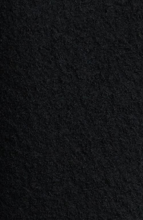 Eileen Fisher High Collar Wool Felted Coat In Black