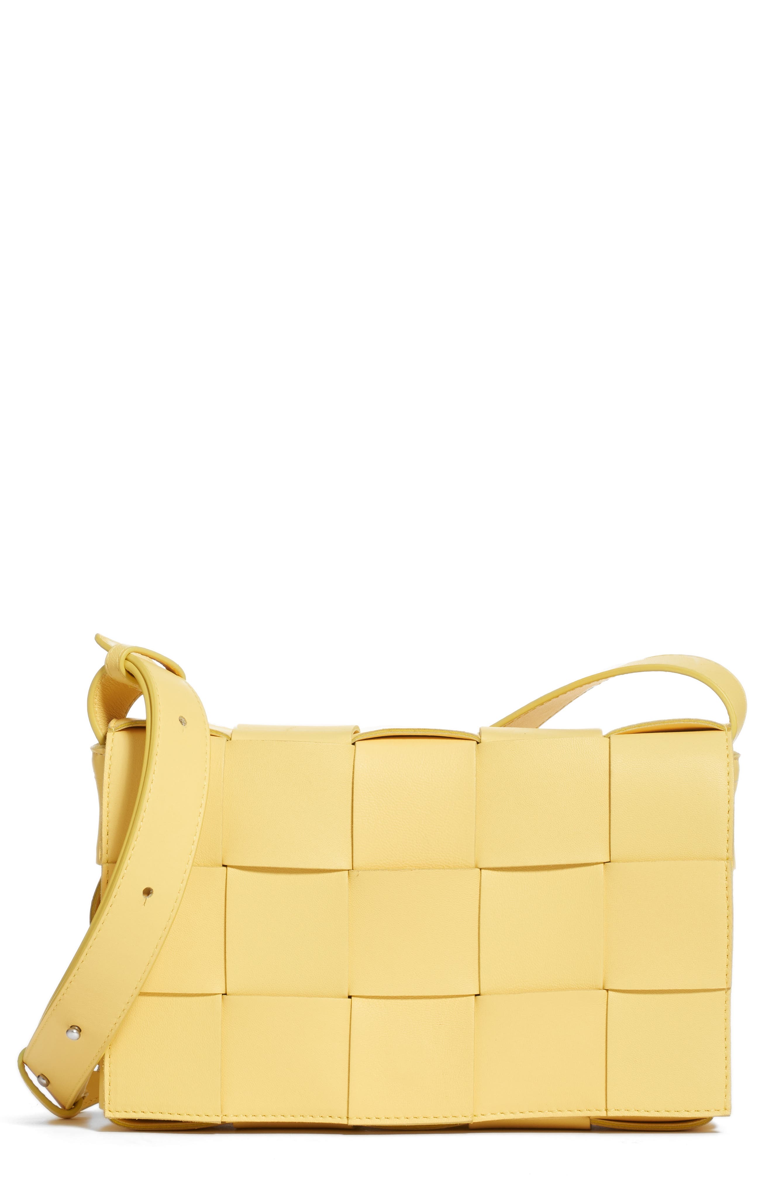 Bottega Veneta Intrecciato Leather Crossbody Bag, Main, color, Sherbert