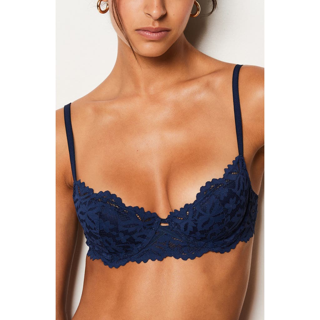 Etam Legende Underwire Demi Bra in Navy