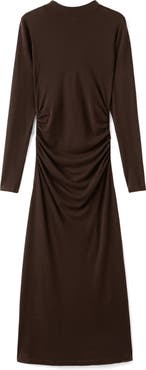 MANGO Long Sleeve Mock Neck Knit Dress