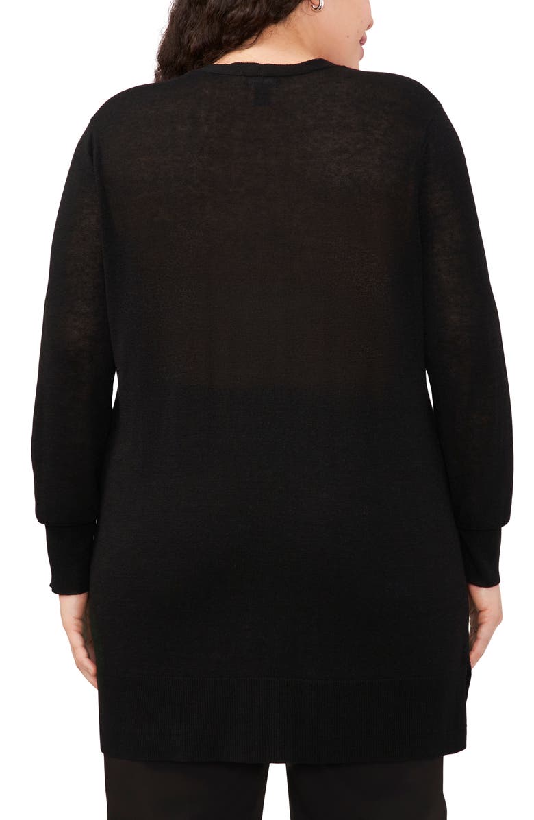 Halogen<sup>®</sup> Side Slit Linen Blend Cardigan, Alternate, color,