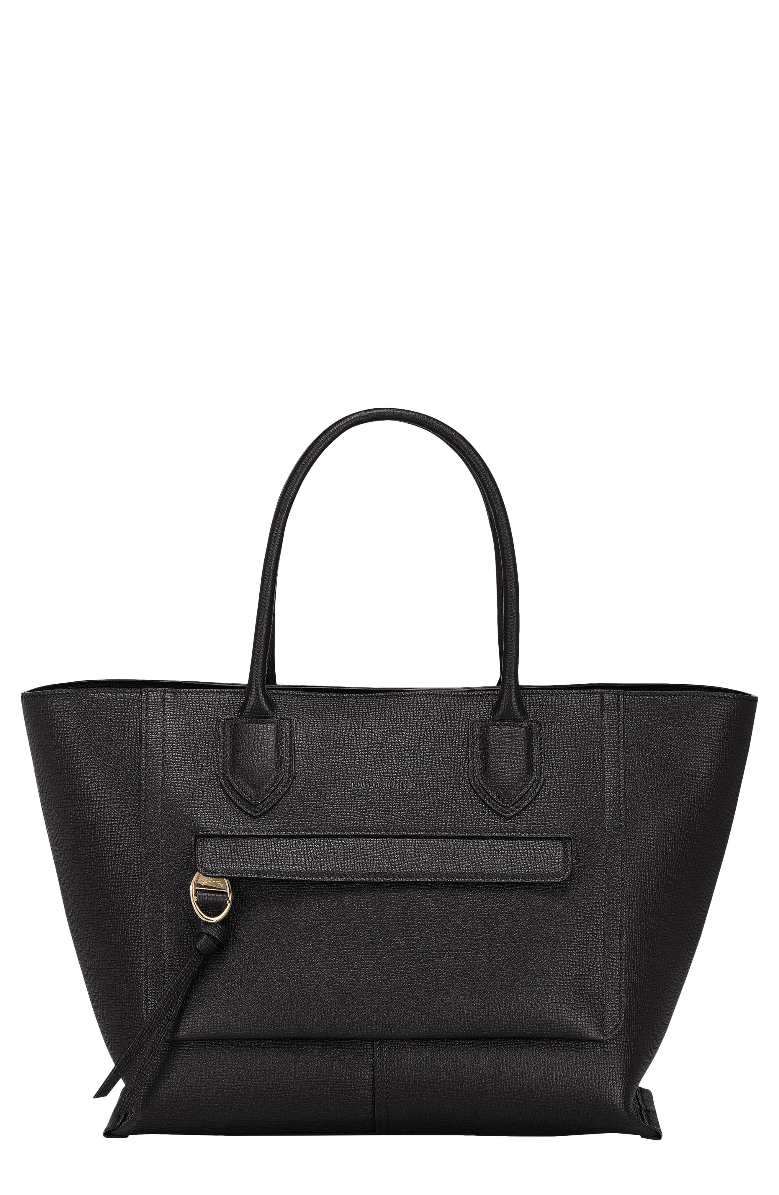 Longchamp Large Mailbox Leather Top Handle Bag, Main, color, 