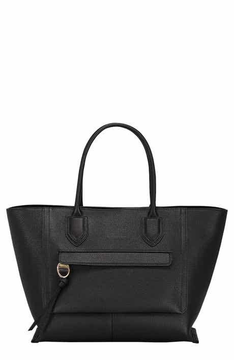 Longchamp Large Mailbox Leather Top Handle Bag