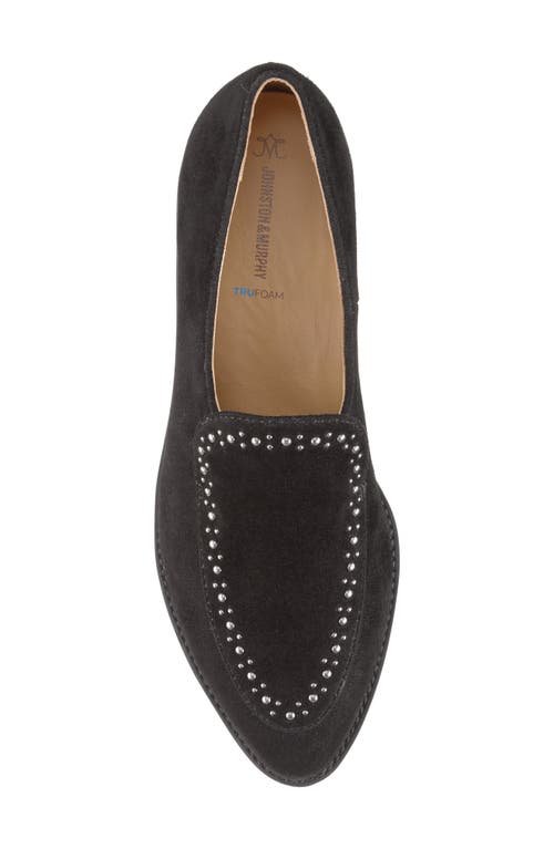 Johnston & Murphy Ulyssa Studded Platform Loafer In Black