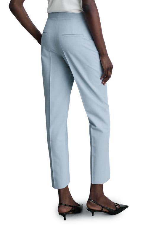 Shop Mango Straight Leg Pants In Sky Blue