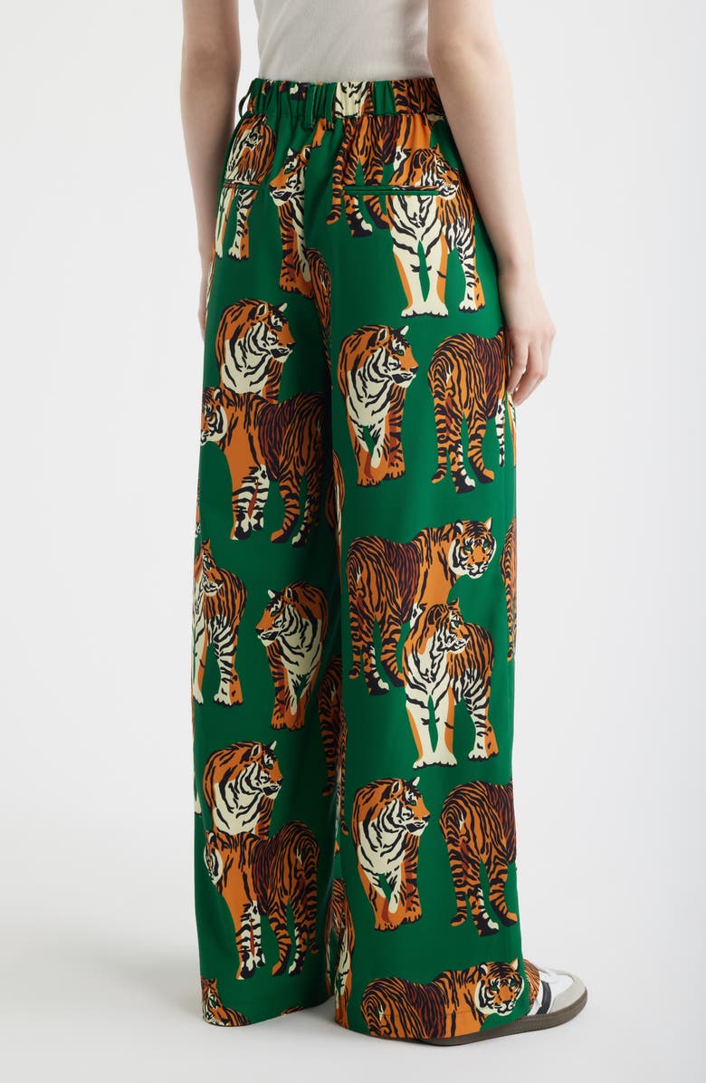 Dressed in Lala Never Taking These Off Wide Leg Pants, Alternate, color, Green Tiger