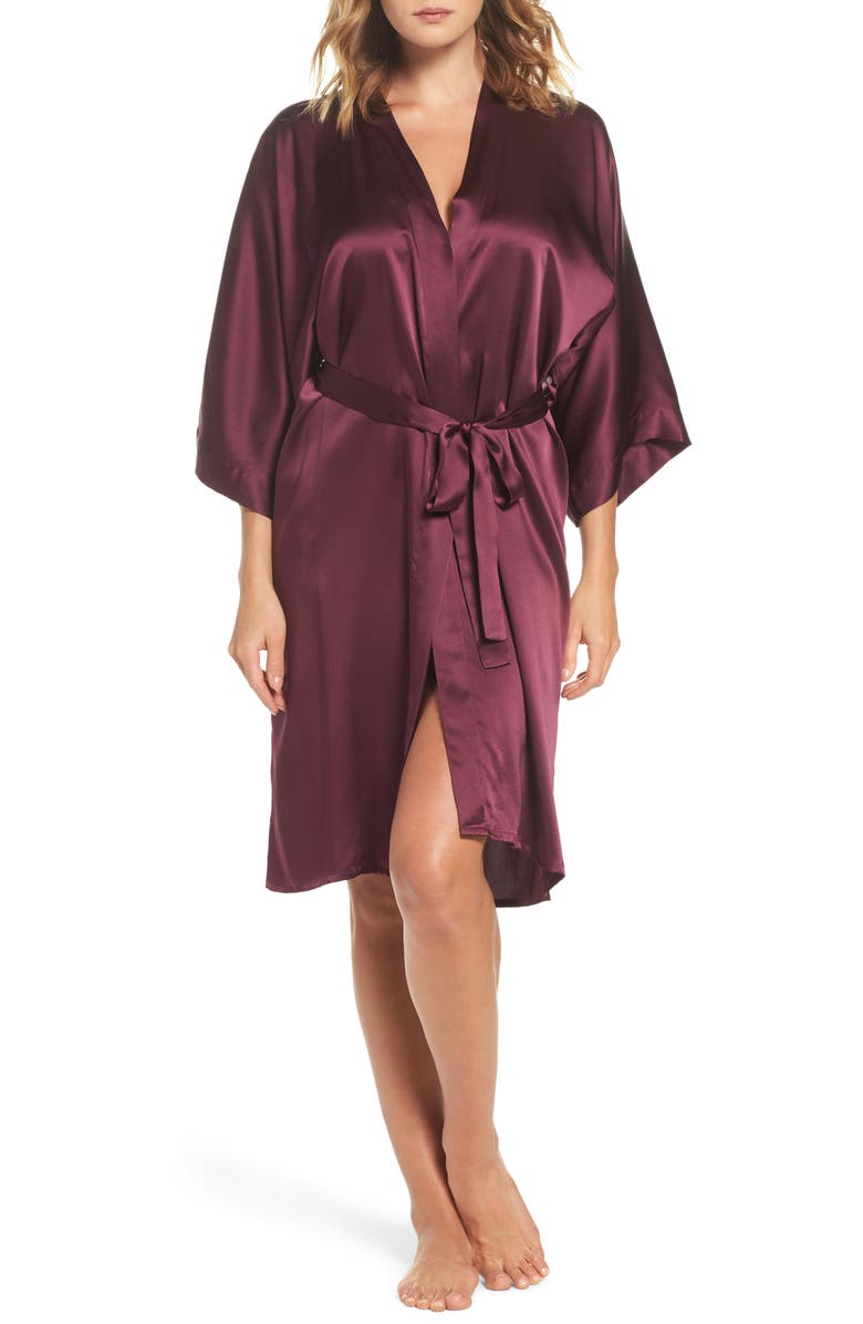 Samantha Chang Silk Robe, Main, color, Fig