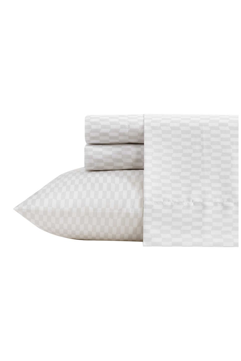 Wavy Checker Sheet Set, Main, color, WHITE/ LIGHT GREY