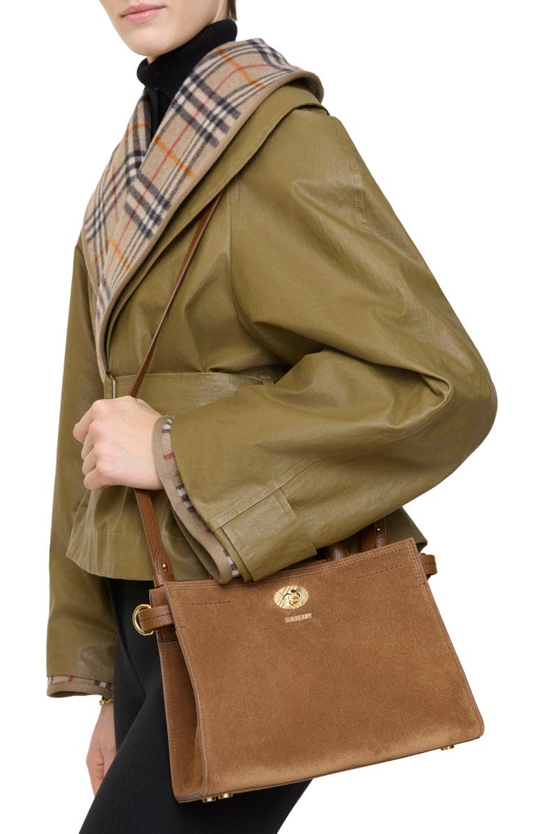 Burberry Mini Cotswolds Tote, Alternate, color, Hazel Brown