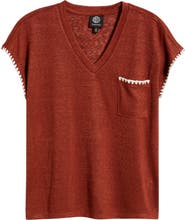 Bobeau Whipstitch Pocket T-Shirt