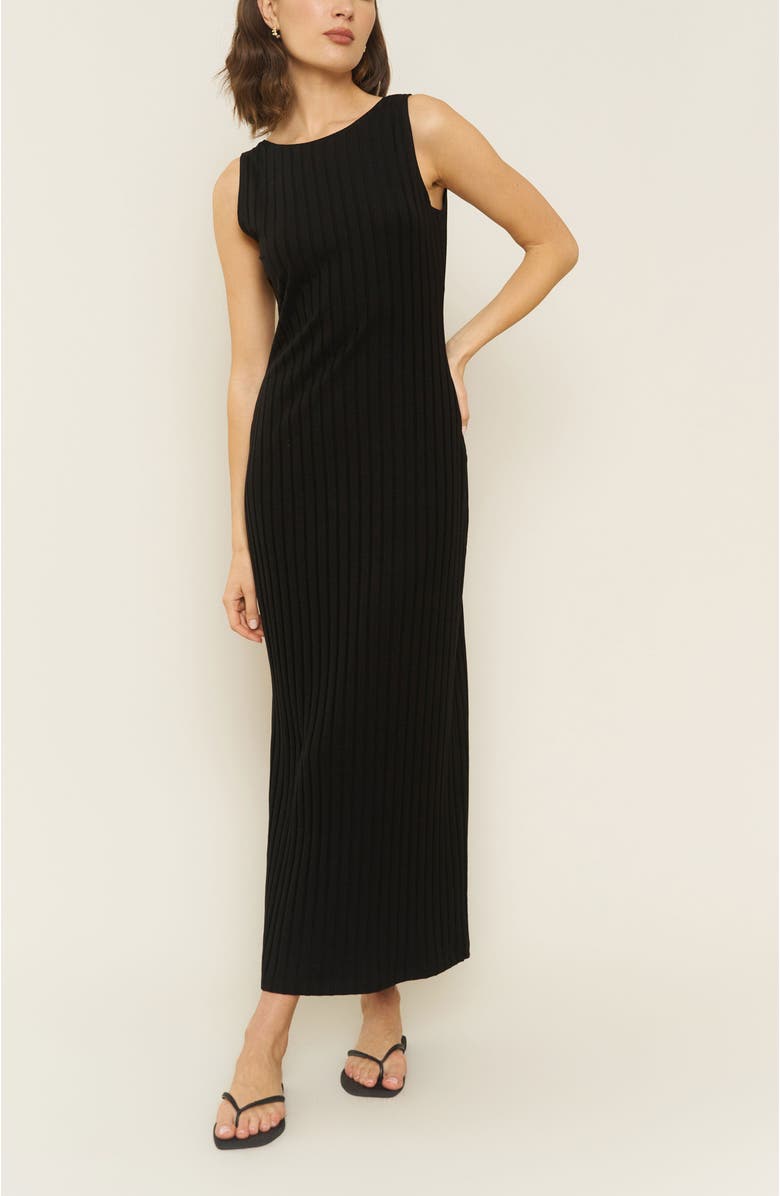 Whimsy + Row Ava Dress, Main, color, Black