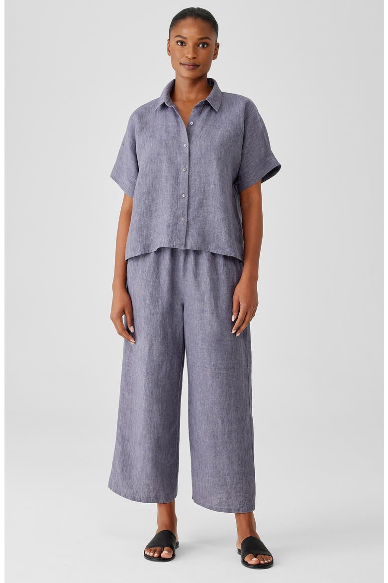 Organic Linen Shirt, Alternate, color, MISTY LILAC