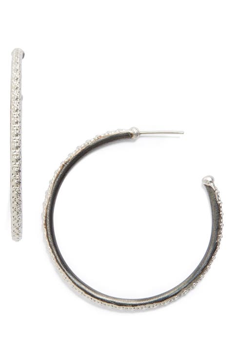 Old World Midnight Hoop Earrings