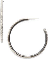 Armenta Old World Midnight Hoop Earrings