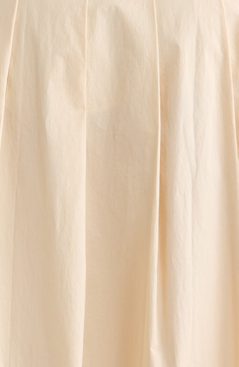 Caslon<sup>®</sup> Stretch Cotton Poplin Midi Skirt, Alternate, color, Beige Burnt