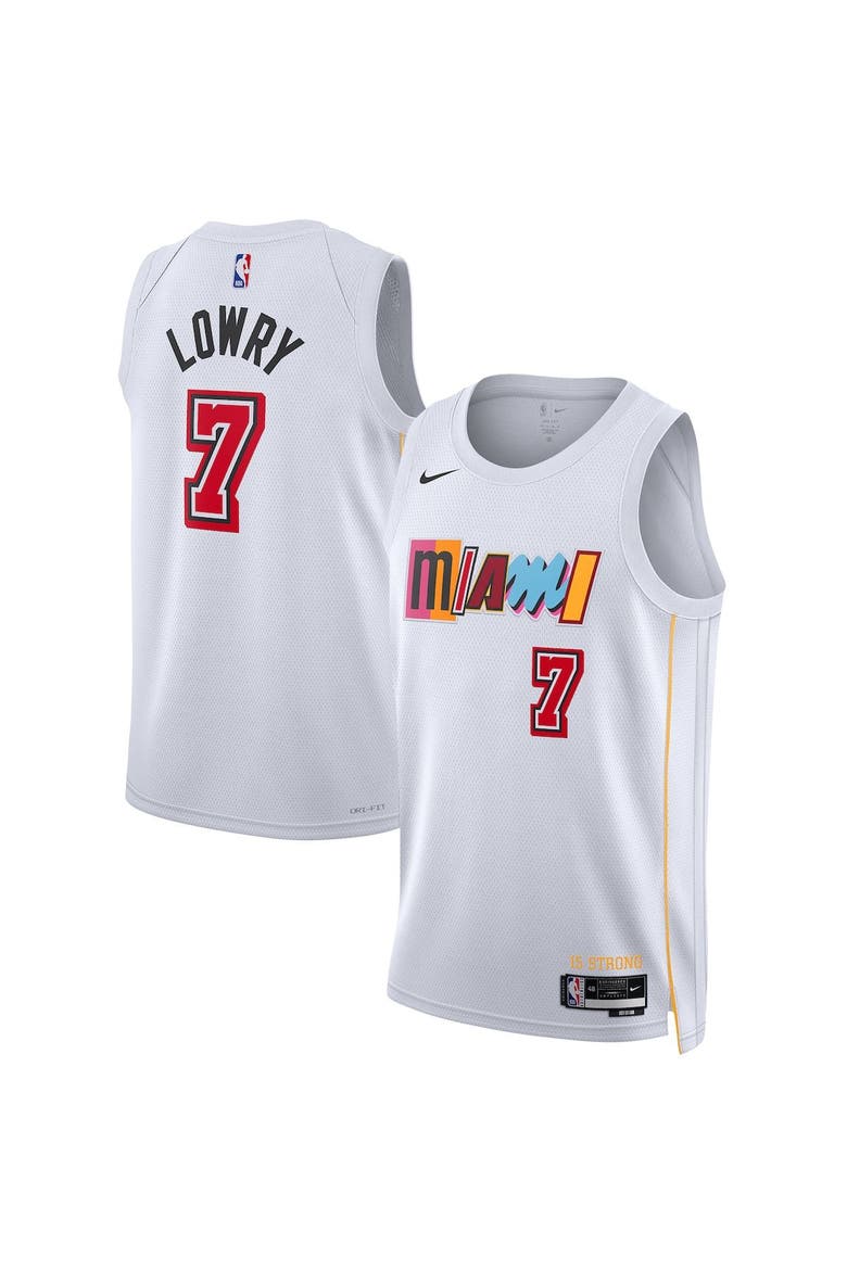 Unisex Nike Kyle Lowry White Miami Heat 2022/23 Swingman Jersey - City Edition, Main, color, White