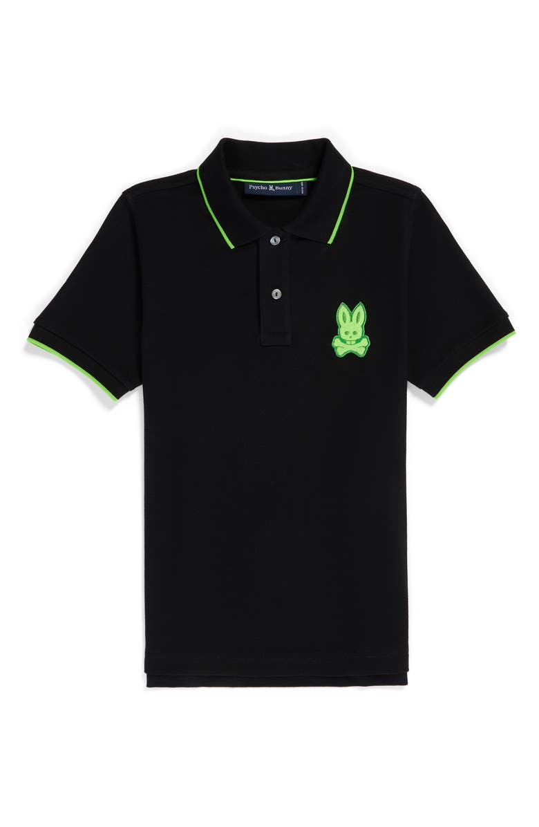 Psycho Bunny Kids' Cleveland Piqué Polo, Main, color, 