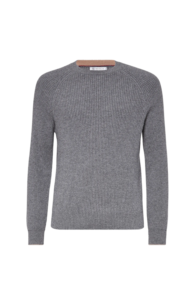 Brunello Cucinelli Cashmere sweater, Main, color, Dark Grey