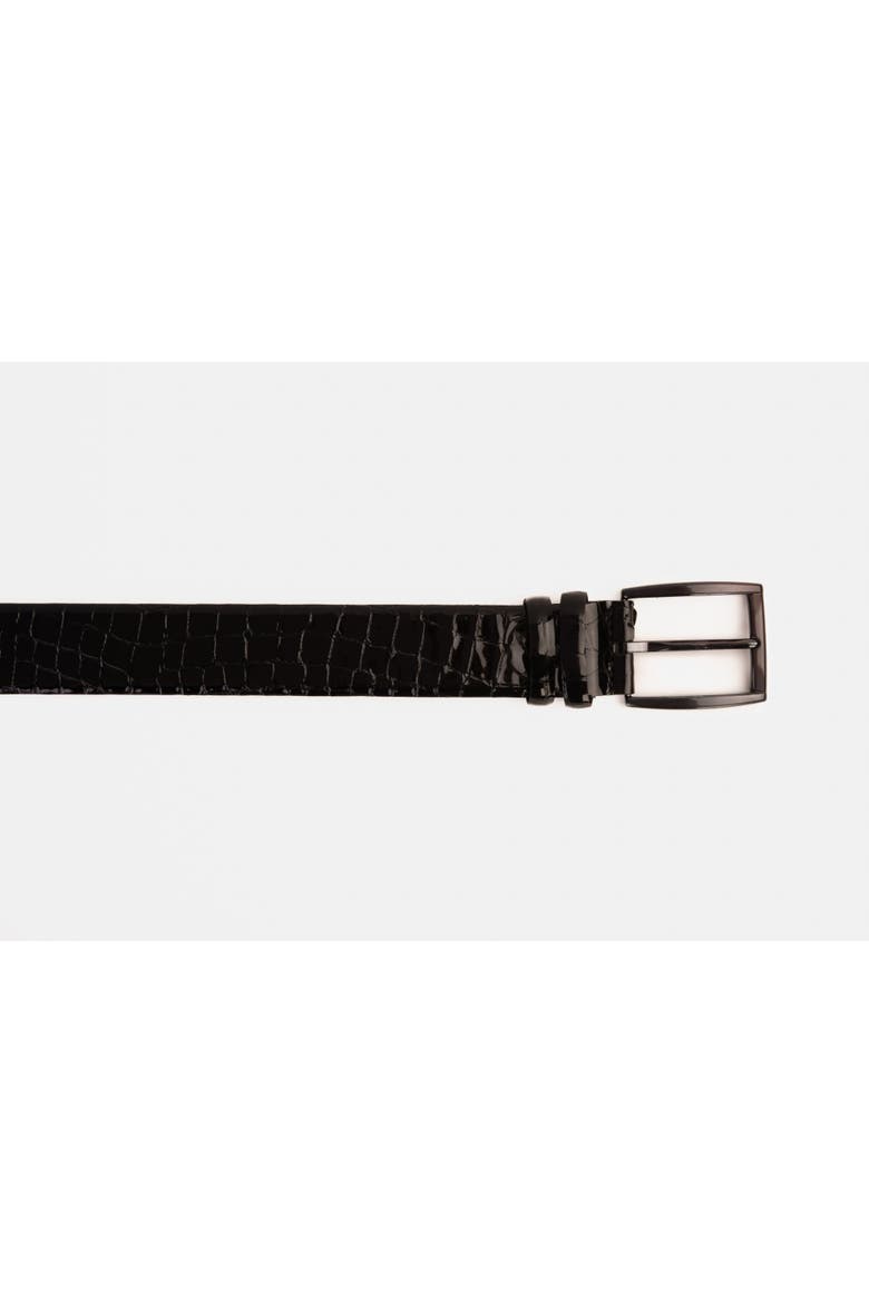 The Cordova Patent Leather Belt, Alternate, color, Black