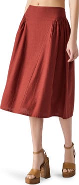 Steve Madden Brooklyn Linen Blend Skirt