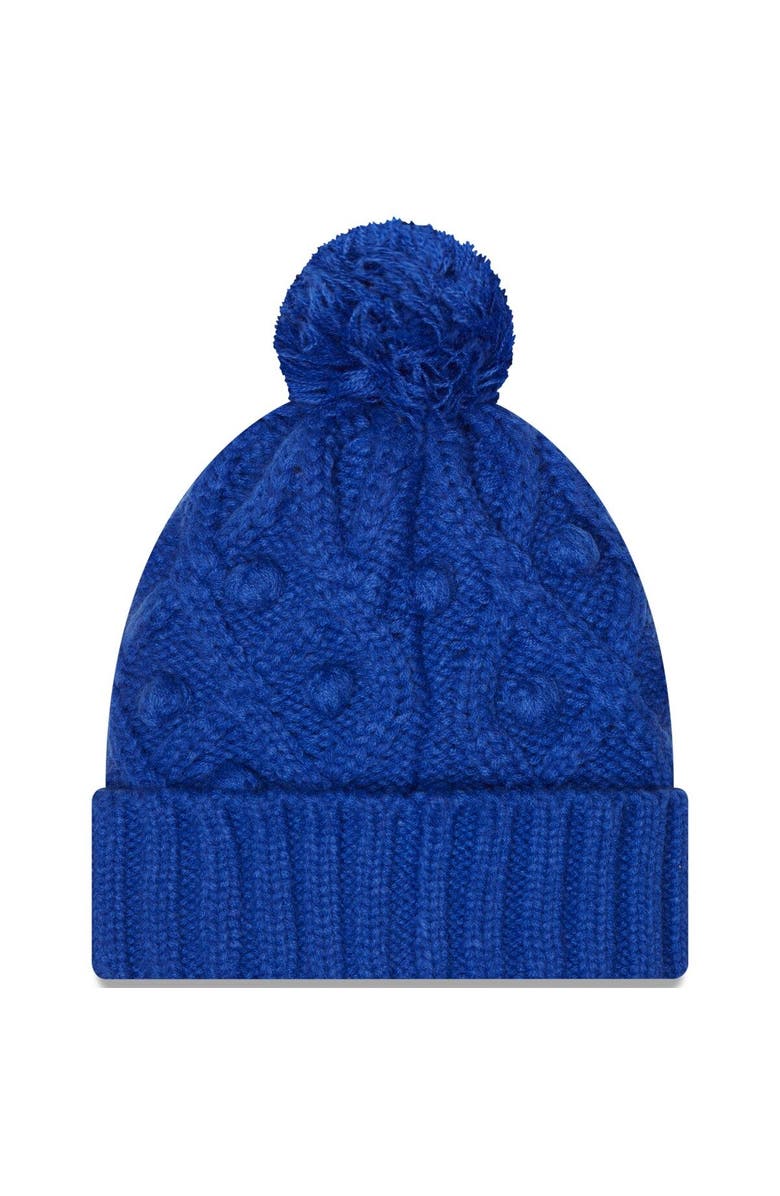 New Era Women's New Era Royal New England Patriots Toasty Cuffed Knit Hat with Pom, Alternate, color, Royal