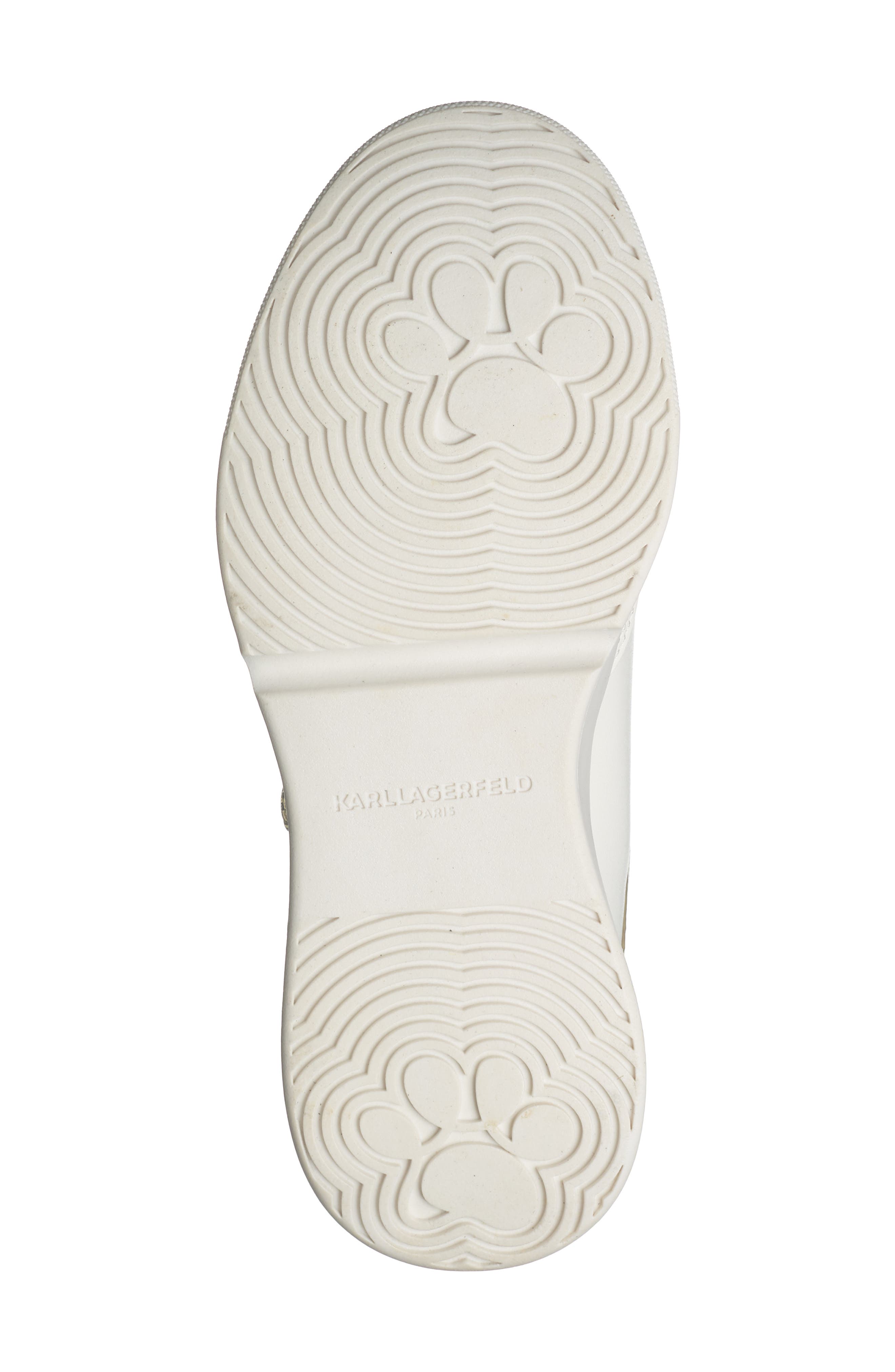 KARL LAGERFELD PARIS Mineola Lace Up Sneaker, Alternate, color, Bright White