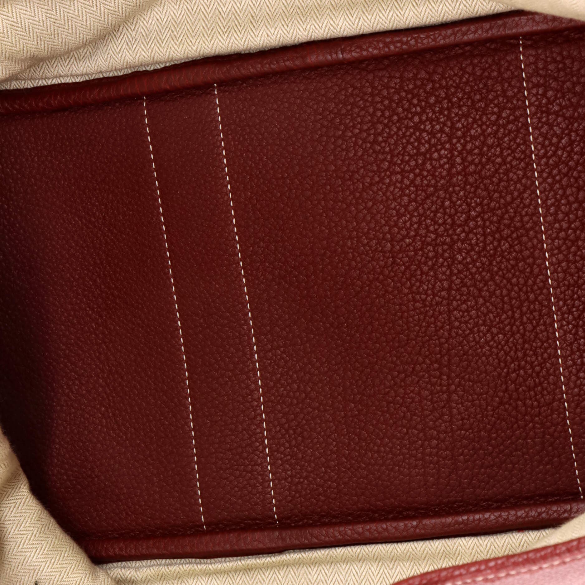 Pre-Owned Hermes Garden Party Tote Leather 36, Alternate, color, Rouge H