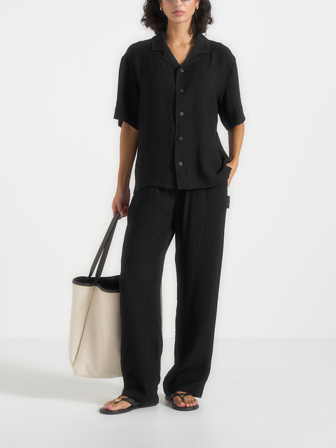 Addison Unisex Textured Relaxed Fit Trousers