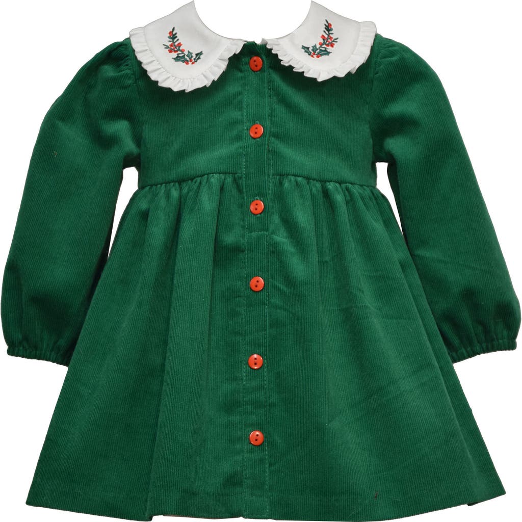 Iris & Ivy Holly Peter Pan Collar Dress In Green