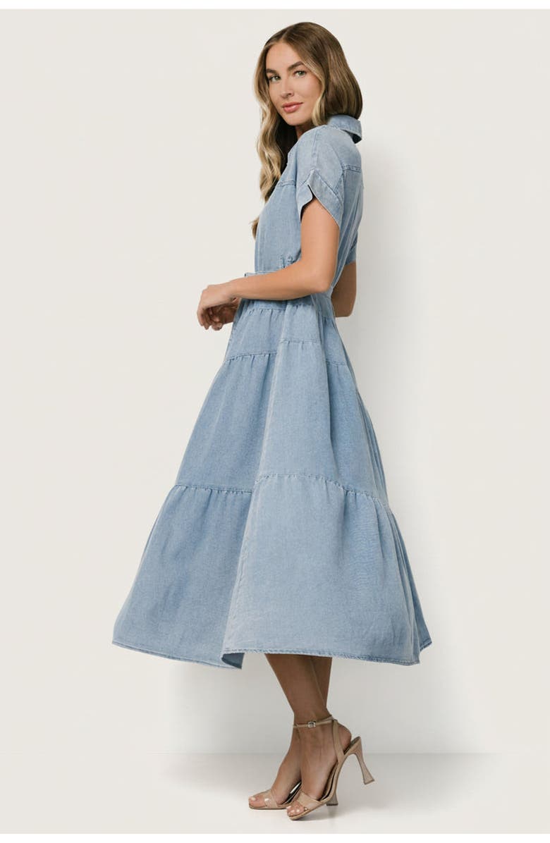 Baltic Børn Logan Button Up Dress, Alternate, color, Denim
