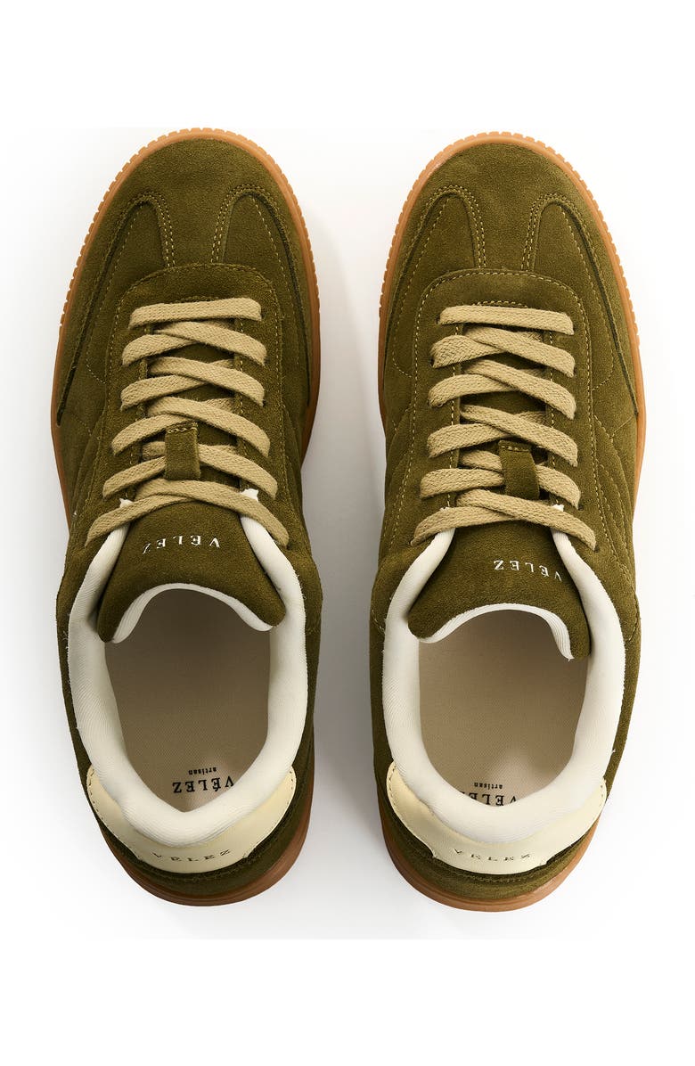 Velez Ground 2 Suede Leather Sneakers, Alternate, color, Green