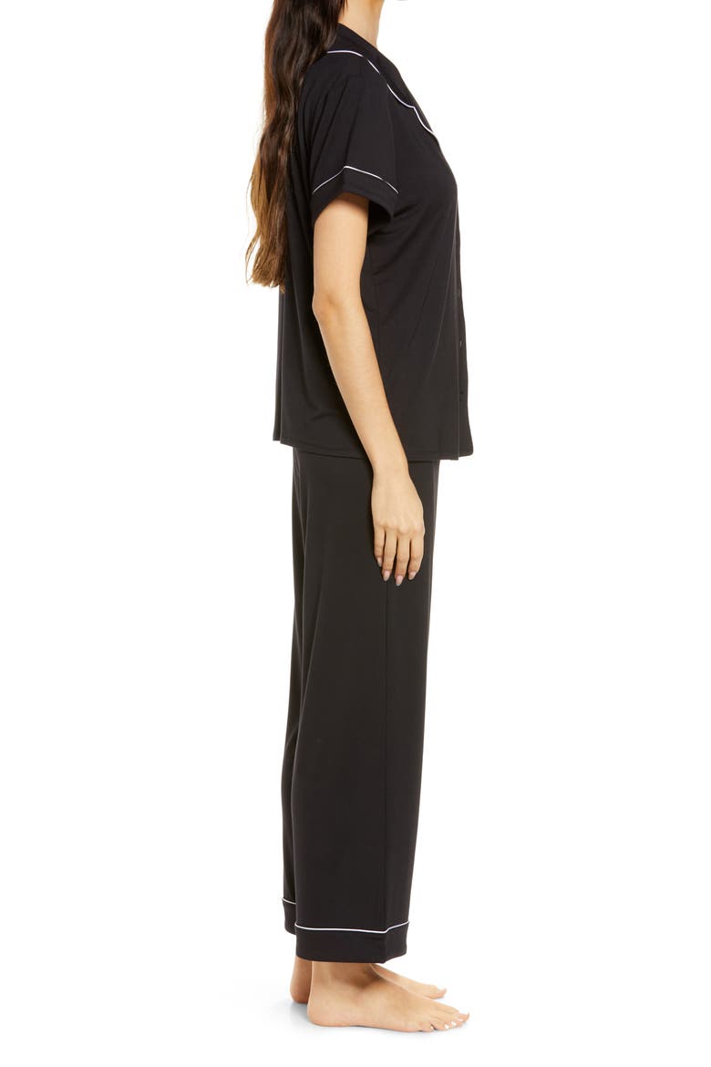 Moonlight Eco Crop Pajamas, Alternate, color, BLACK