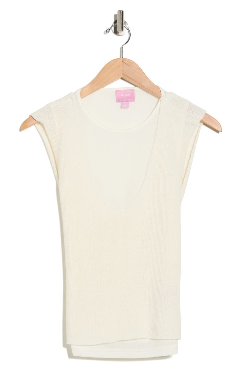 Muse Combo Sweater Tank, Alternate, color, Ivory
