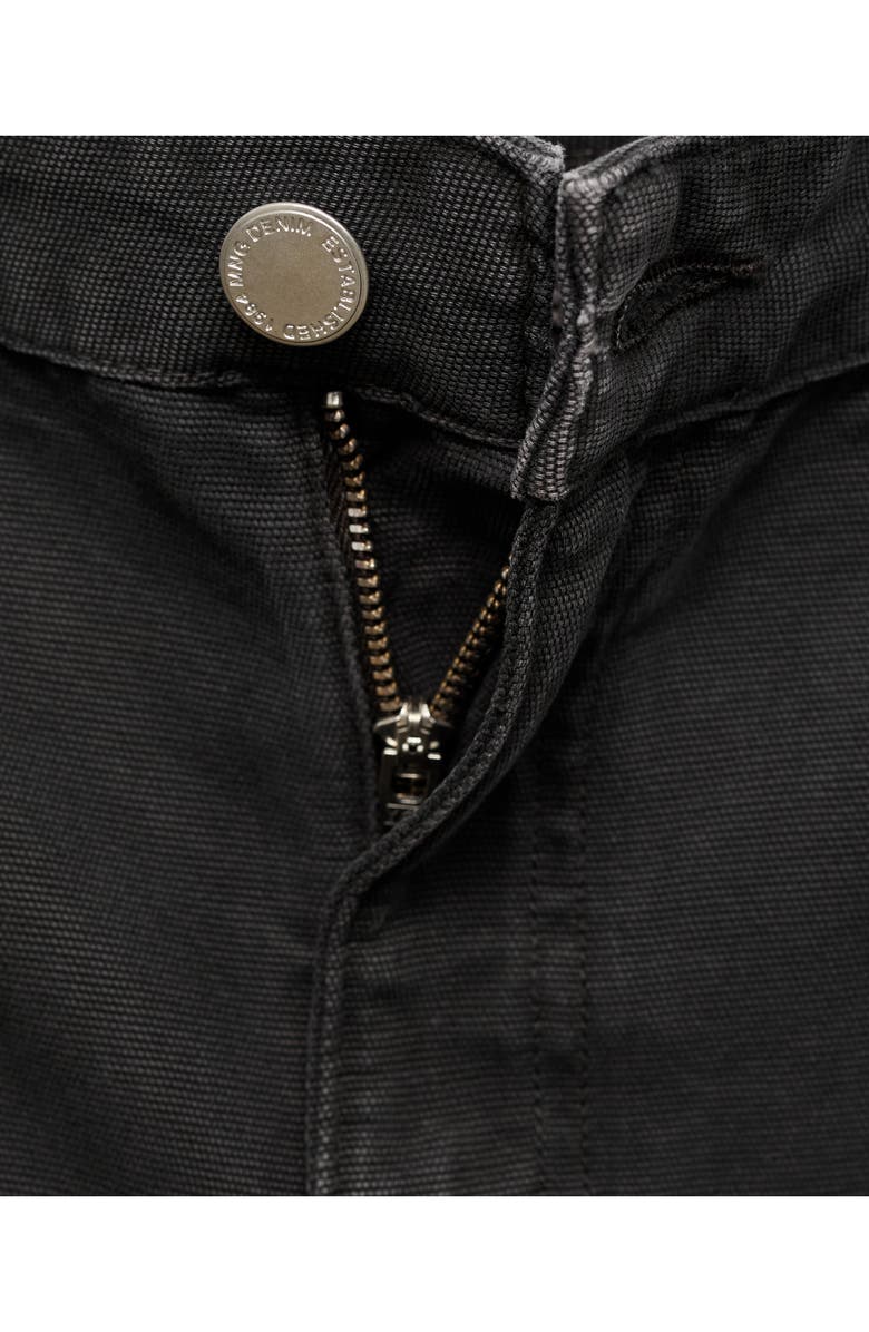 MANGO Zip Hem Straight Leg Cargo Jeans, Alternate, color,