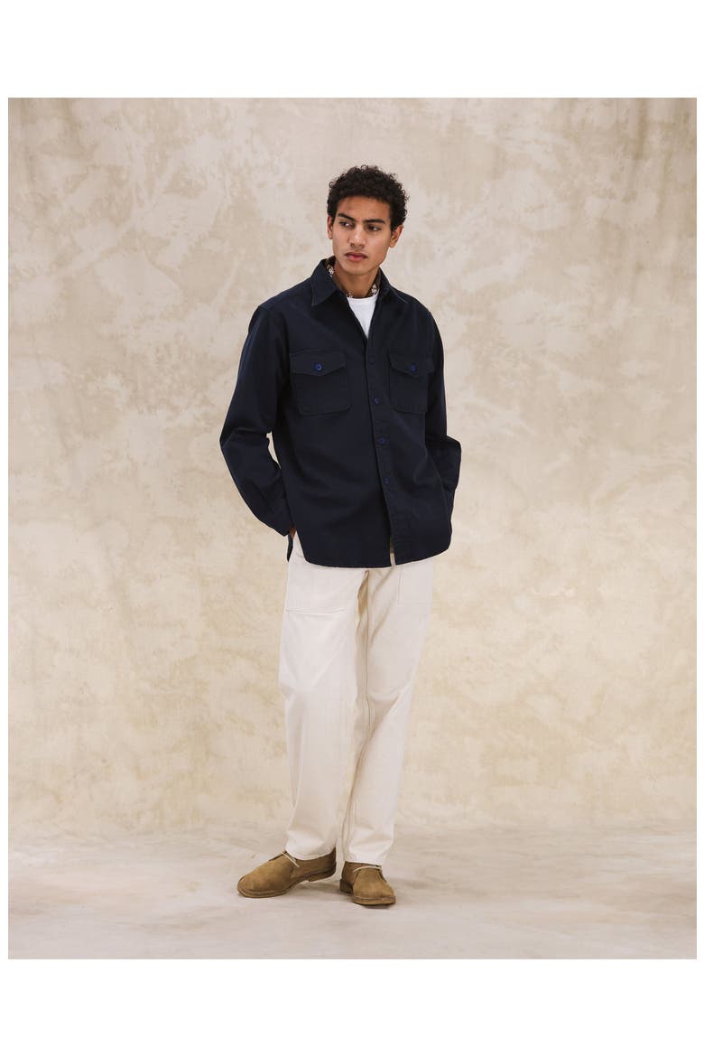 CPO Denim Overshirt, Alternate, color, BLUE