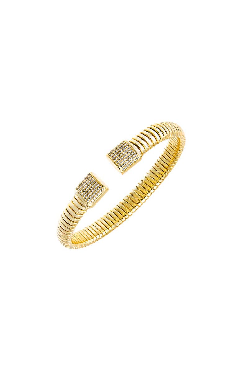 BY ADINA EDEN Pave Square Claw Snake Bangle Bracelet, Main, color,