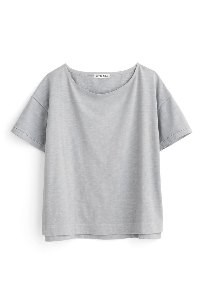 Slub Boxy Tee, Main, color, STEEL GRAY