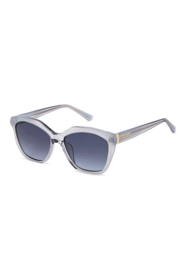 JU 634/G/S 55mm Gradient Cat Eye Sunglasses, Alternate, color, CRYSTAL GREY