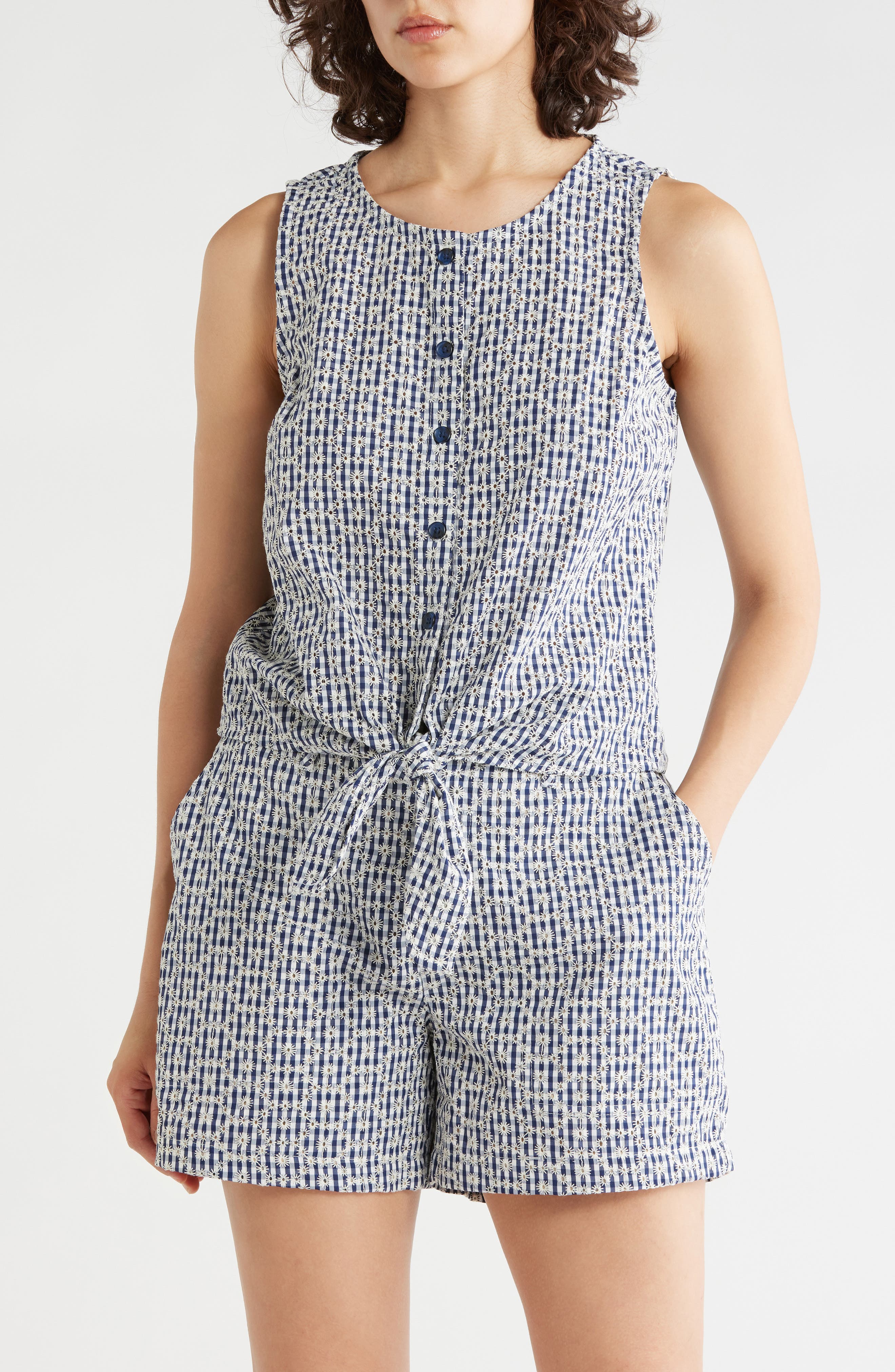 Sanctuary Socialize Eyelet Tie Hem Tank