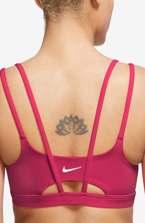 Nike Zenvy Strappy Light-support Padded Sports Bra In Pattern