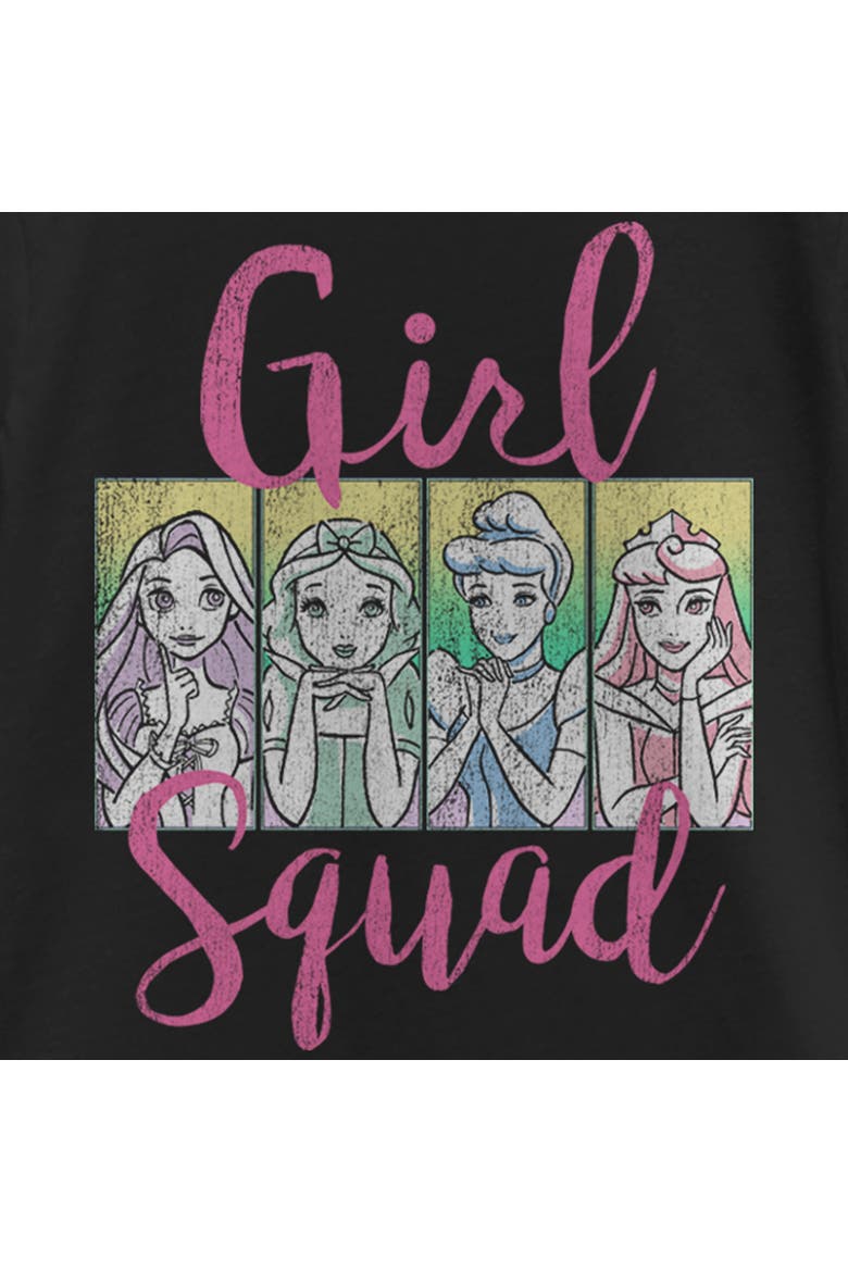 Girl's Disney Princess Girl Squad  Graphic T-Shirt, Alternate, color, Black