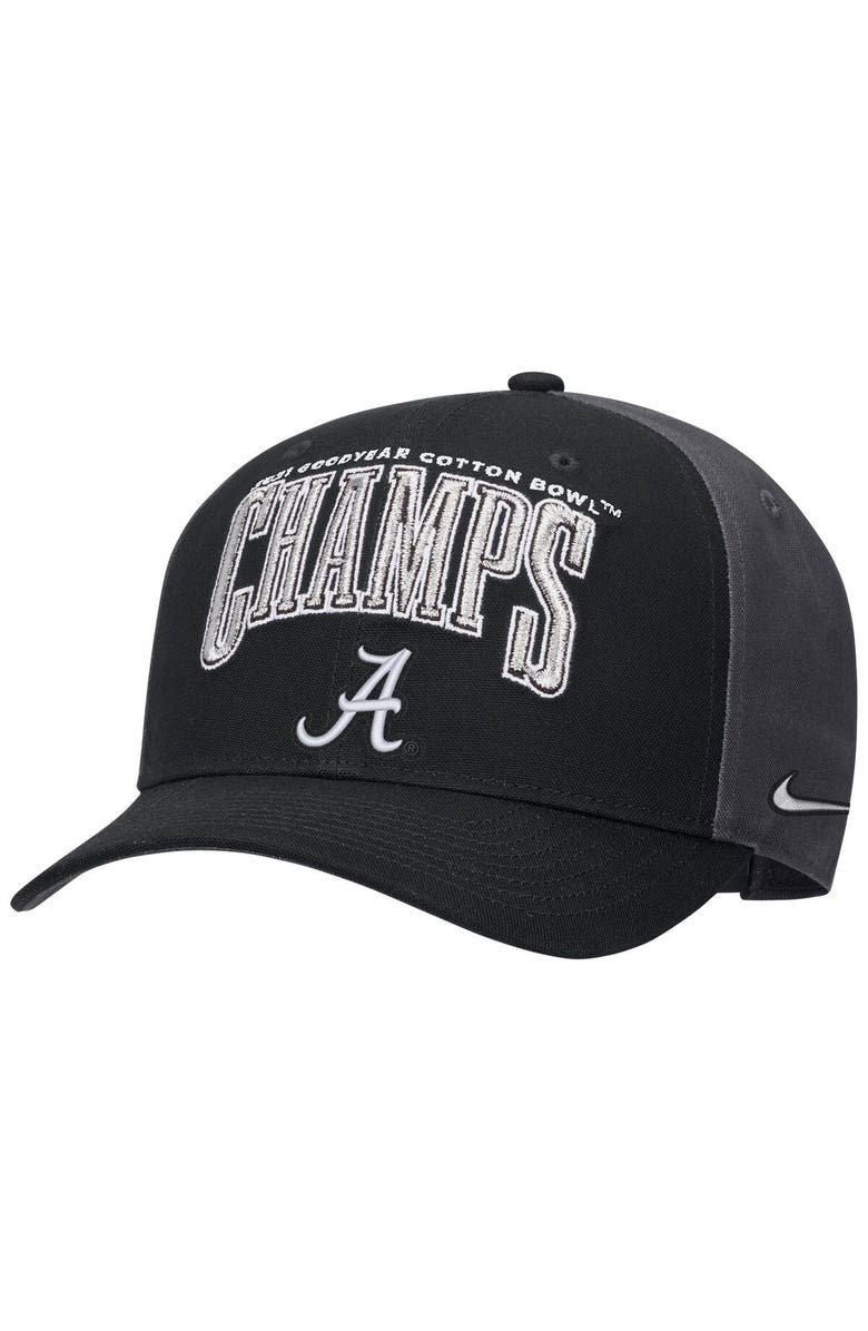 Nike Men's Nike Black Alabama Crimson Tide College Football Playoff 2021 Cotton Bowl Champions Locker Room Classic 99 Adjustable Hat, Main, color, 