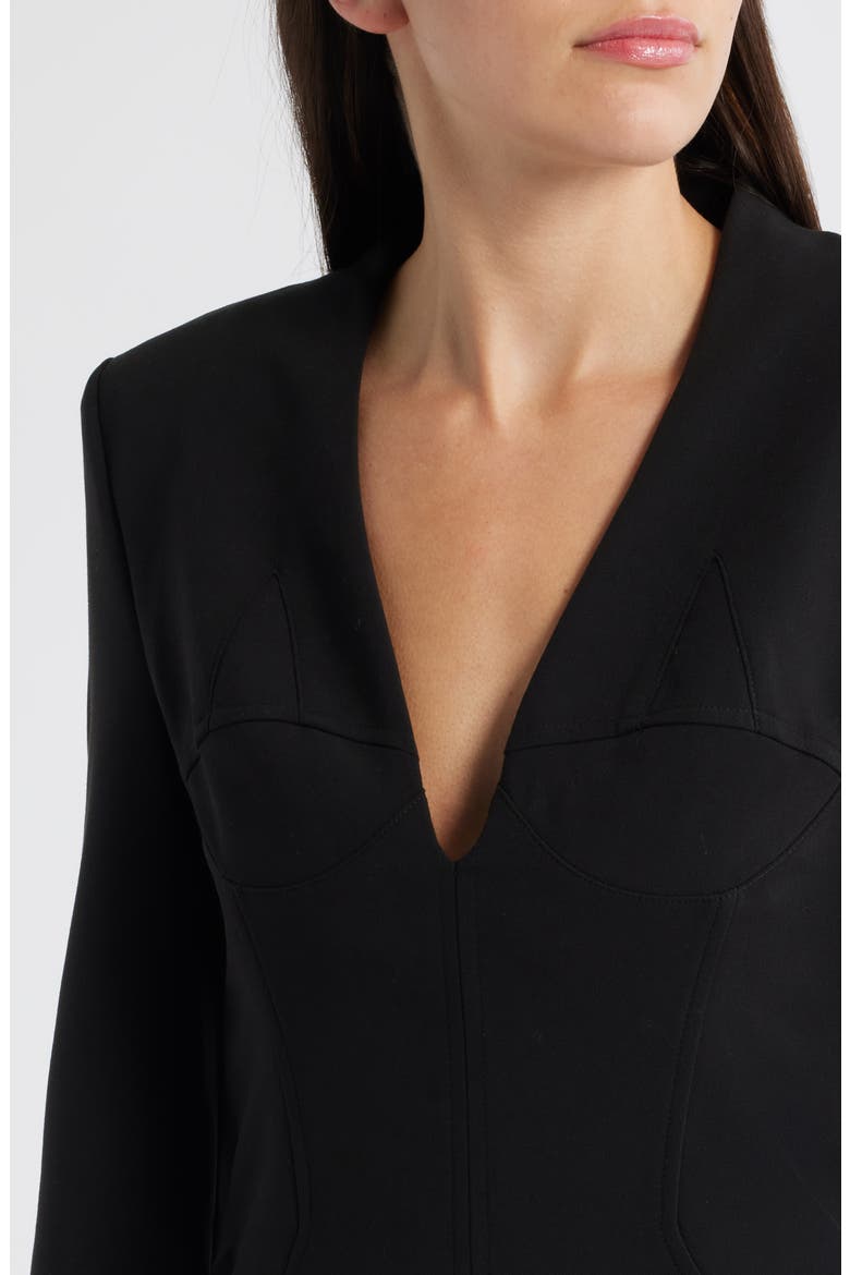 Kenna Long Sleeve Minidress, Alternate, color, BLACK