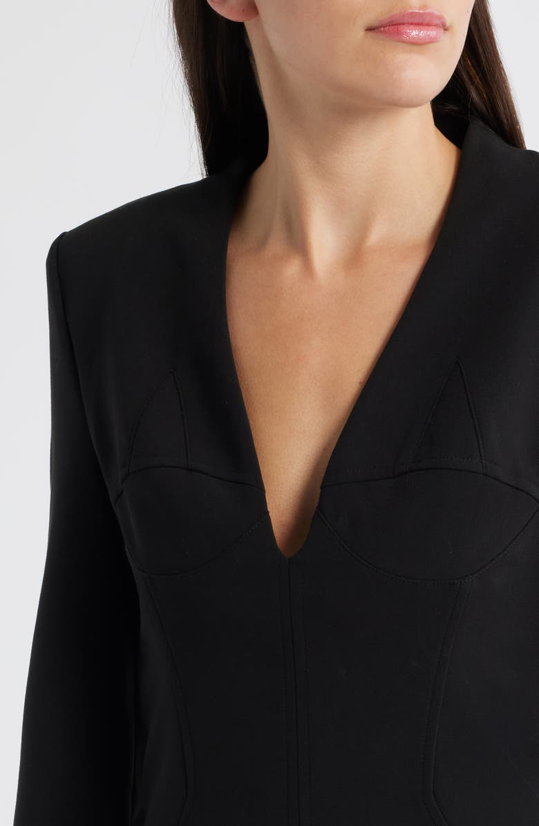 Black Halo Kenna Long Sleeve Minidress, Alternate, color, Black