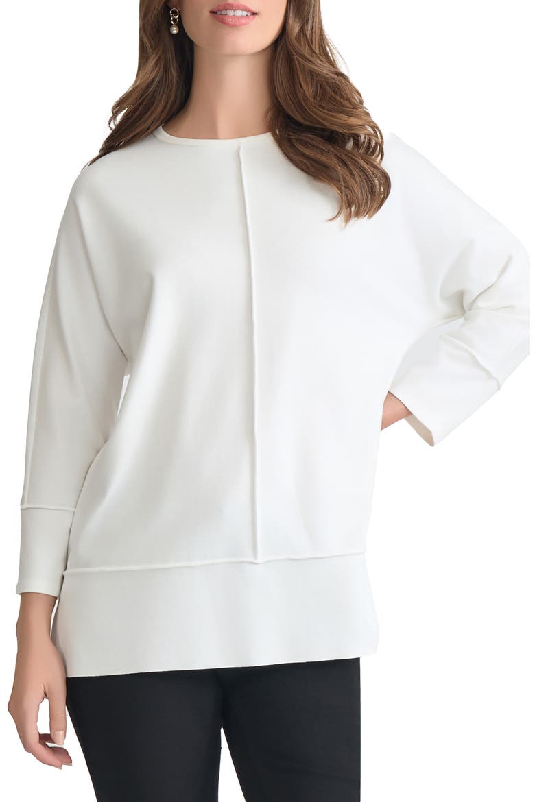 Serenity Three Quarter Sleeve Knit Top, Main, color, NYC WHITE