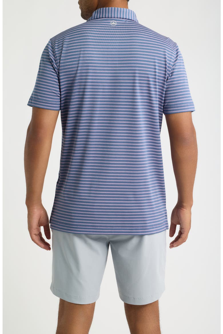 Crown Crafted Beam Performance Striped Polo, Alternate, color, CADET