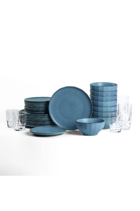 Rio Stoneware 32-piece Dinnerware Set