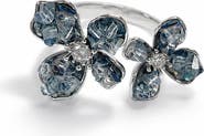 LA MENO Drusy Quartz Flower Ring